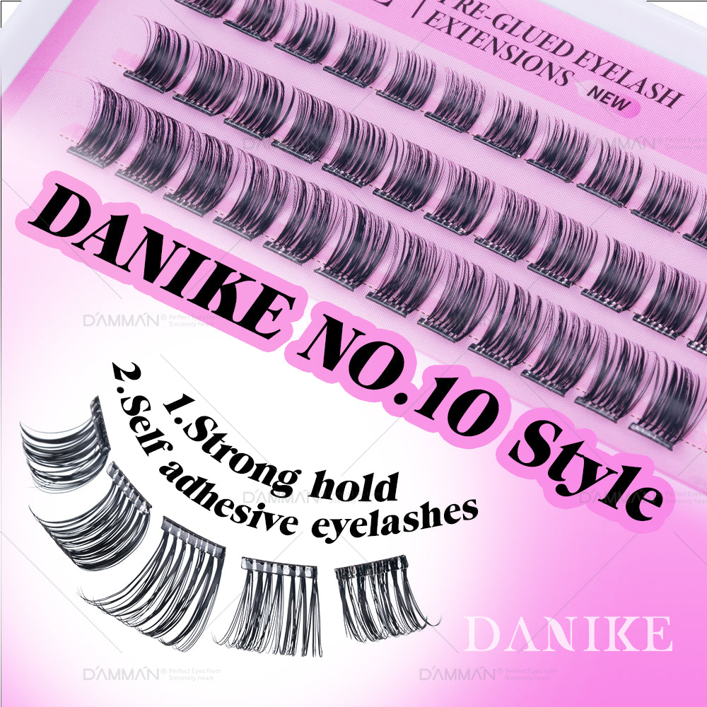 DANIKE Self Adhesive Lash Cluster - No.10 Press on Lash Clusters