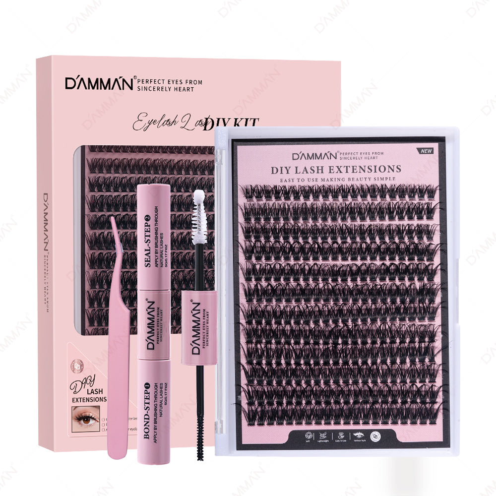 DAMMAN 50D Lash Cluster Kit Best Eyelash Extension Kit for beginners