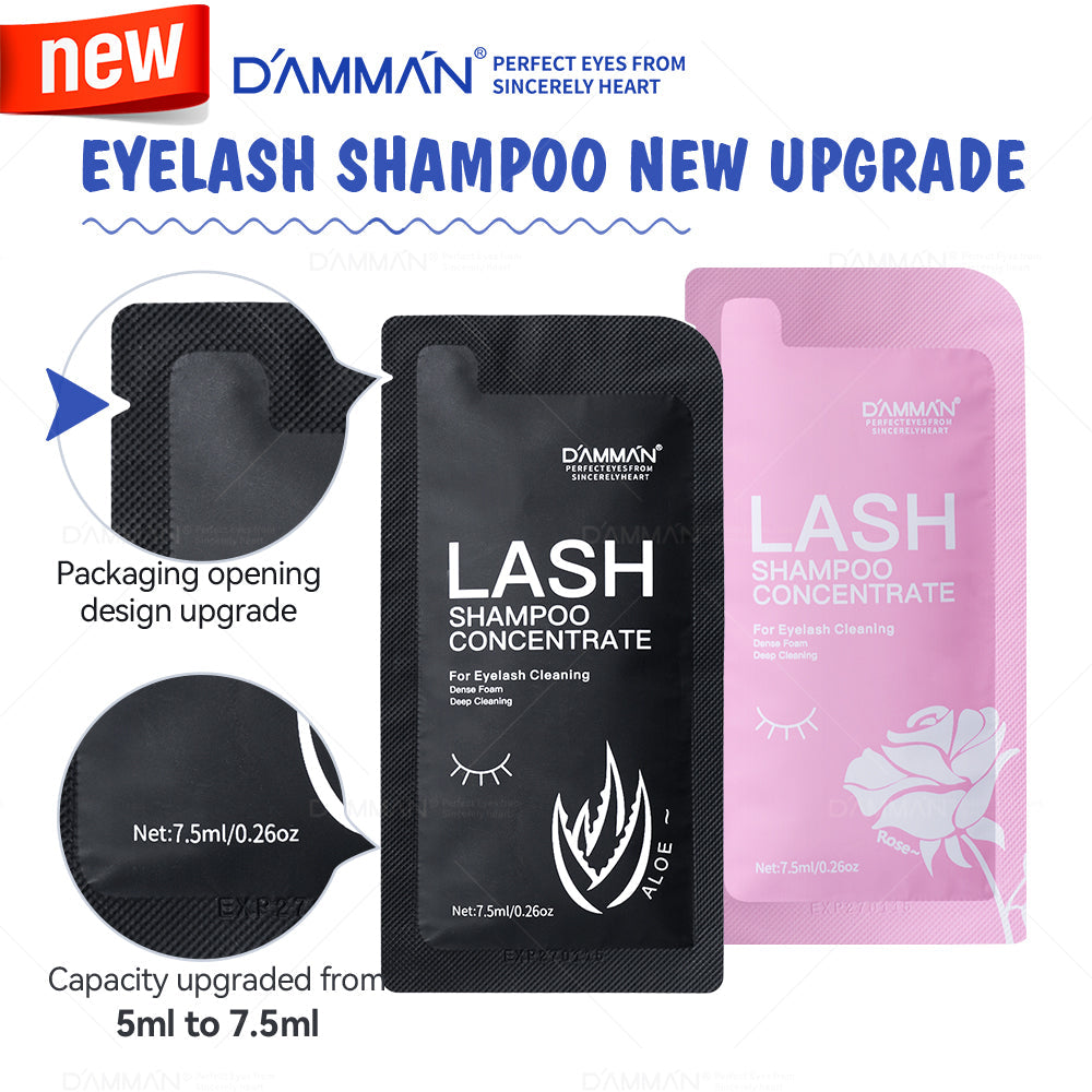 DAMMAN Lash Shampoo Concentrate 7.5ml Aloe/Rose/Original Flavor