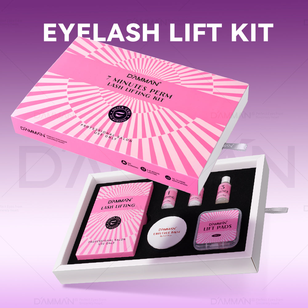 DAMMAN Lash Lift Kit - Professional Eyelash Perm & Curling Kit for DIY , Lasts 6-8 Weeks