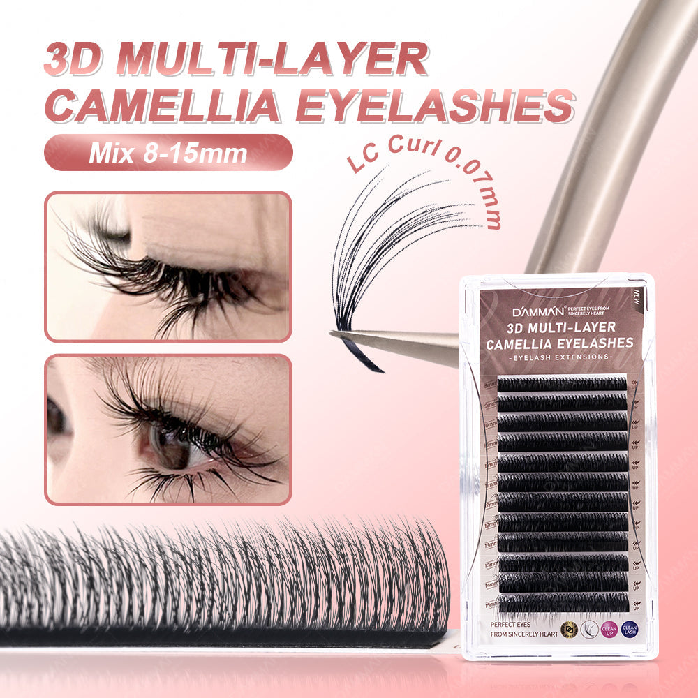 DAMMAN 0.07 LC 3D Multi-Layer Camellia Eyelash Extensions
