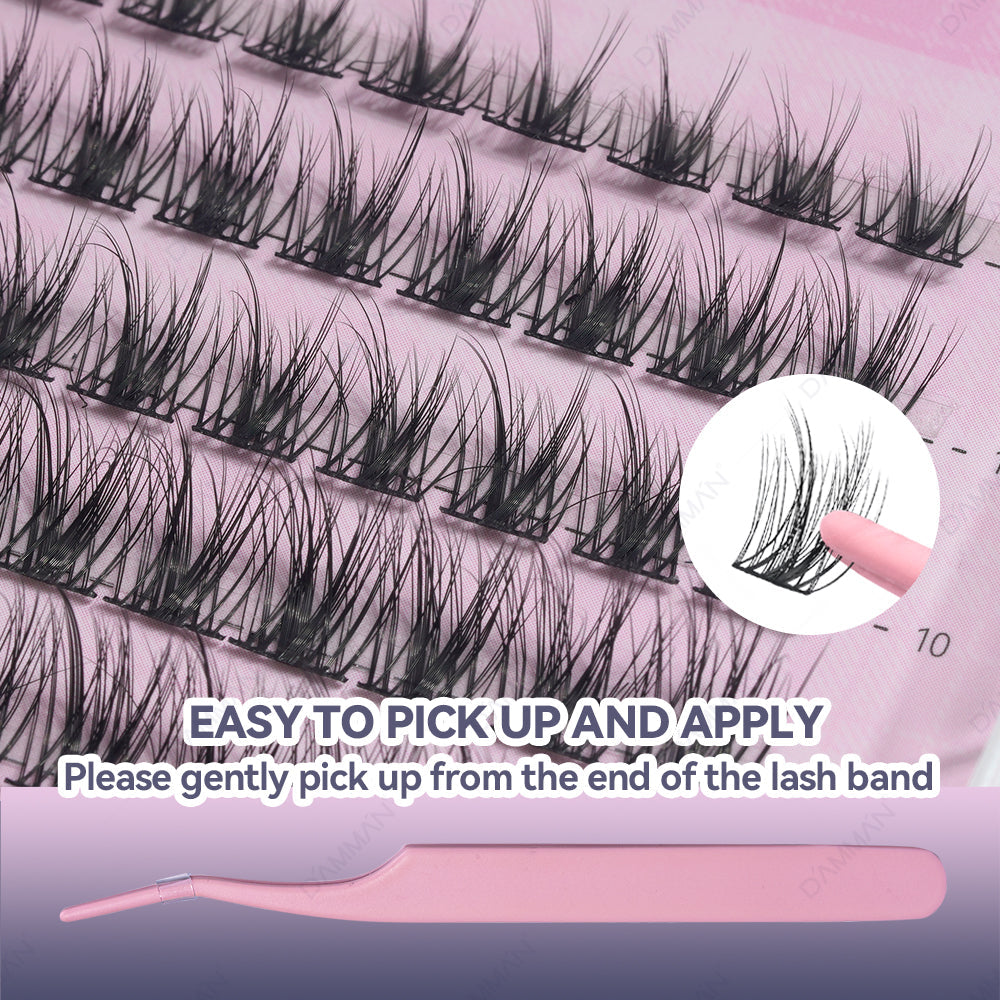 DAMMAN DIY Lash Cluster Kit DME-02 Individual Cluster Eyelash Extensions at Home