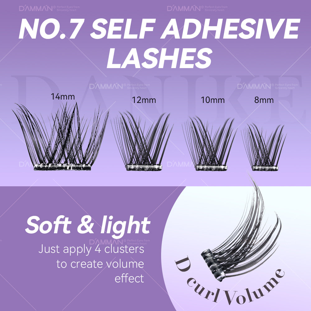 DANIKE Self Adhesive Lash Cluster - No.7 Press on Lash Clusters