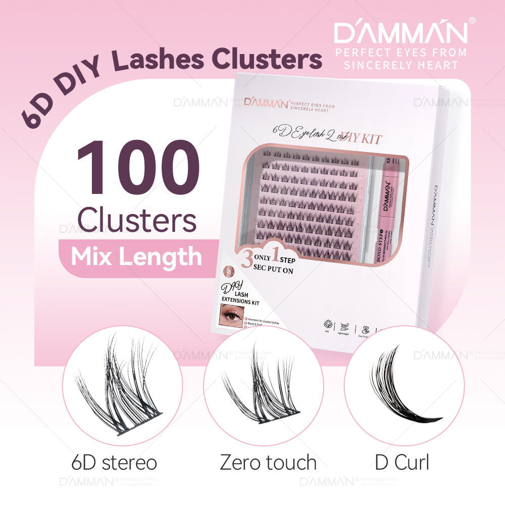 DAMMAN 6D DME-23 Cluster Lash Kit Wide Band and Natural Look