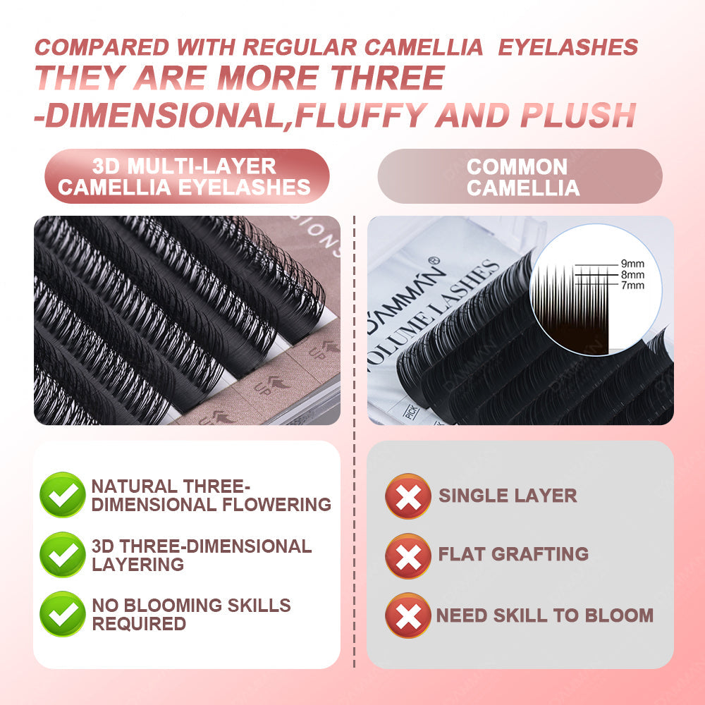 DAMMAN 0.07 LC 3D Multi-Layer Camellia Eyelash Extensions