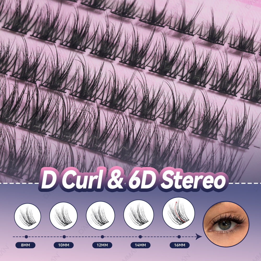 DAMMAN 6D Cluster Lash Natural Look Lash Cluster Kit DME-02