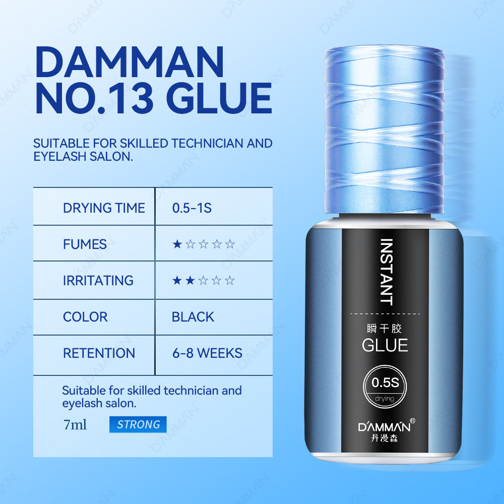 DAMMAN NO.13 Eyelash Glue 0.5s Drying Instant Lash Extension Glue