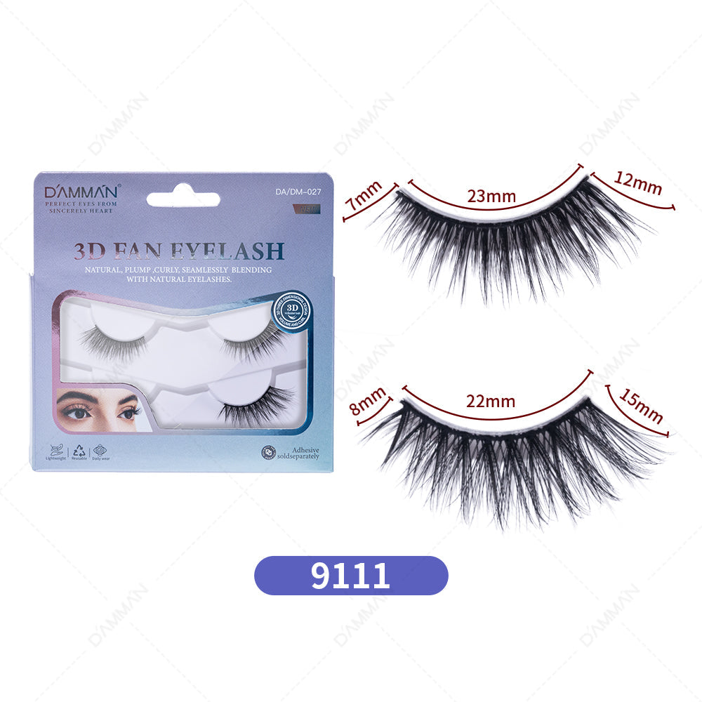DAMMAN 3D Faux Mink Half Strip Eyelash - Cat Eyes