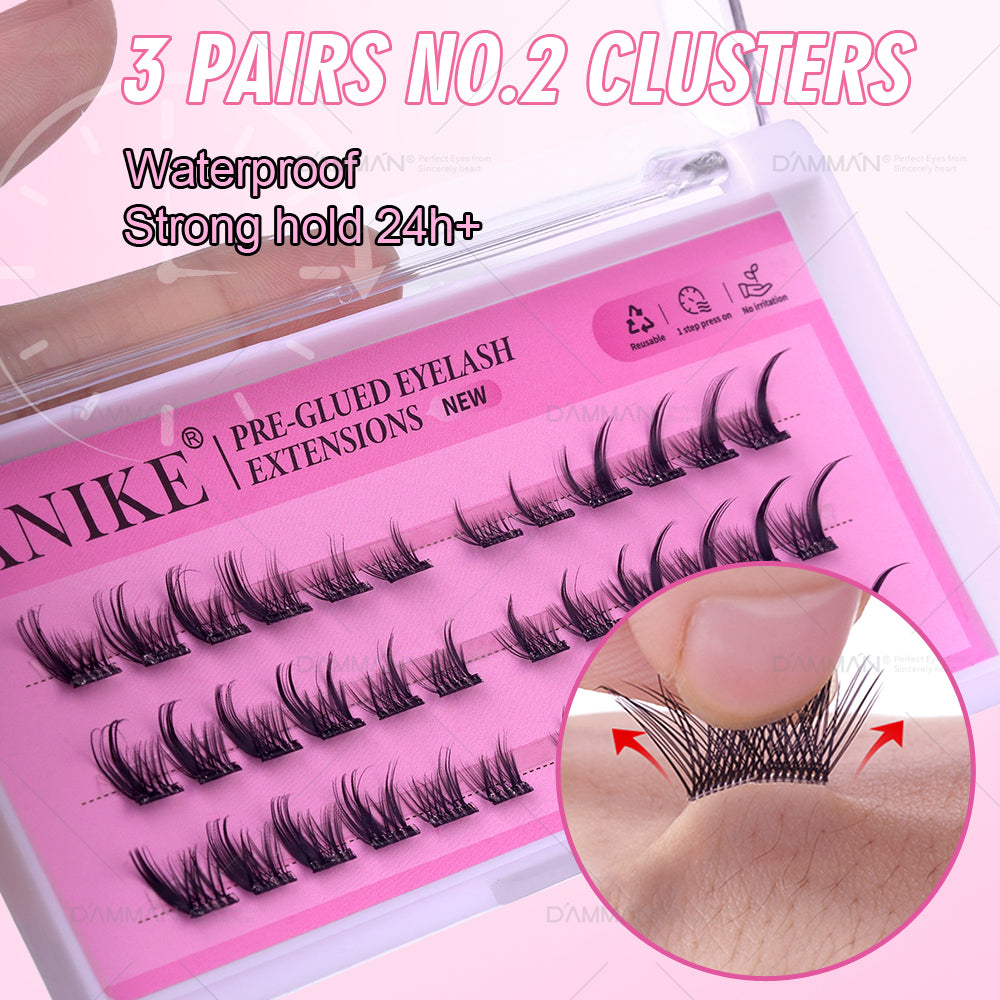 DANIKE Self Adhesive Lash Cluster - No.2 Press on Lash Clusters