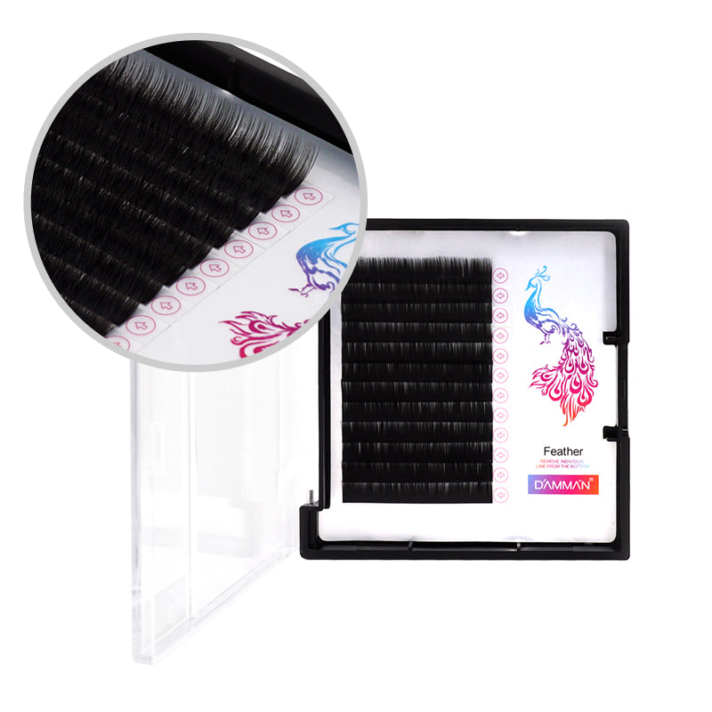DAMMAN 0.20 Flat Eyelash Extension C D Curl