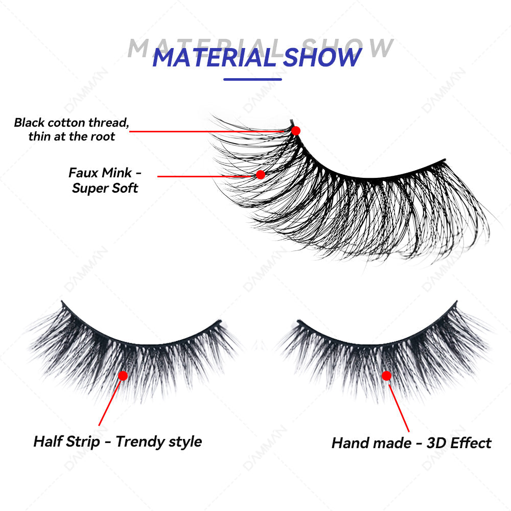 Damman 2 Pairs Half Eyelashes