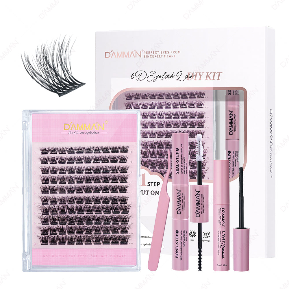 6D Lash Cluster Kit  DME-03 Wide Band D Curl Lash Clusters